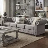 Grey Extra Long Tufted Modular Sofa – furniture thumbnail 2