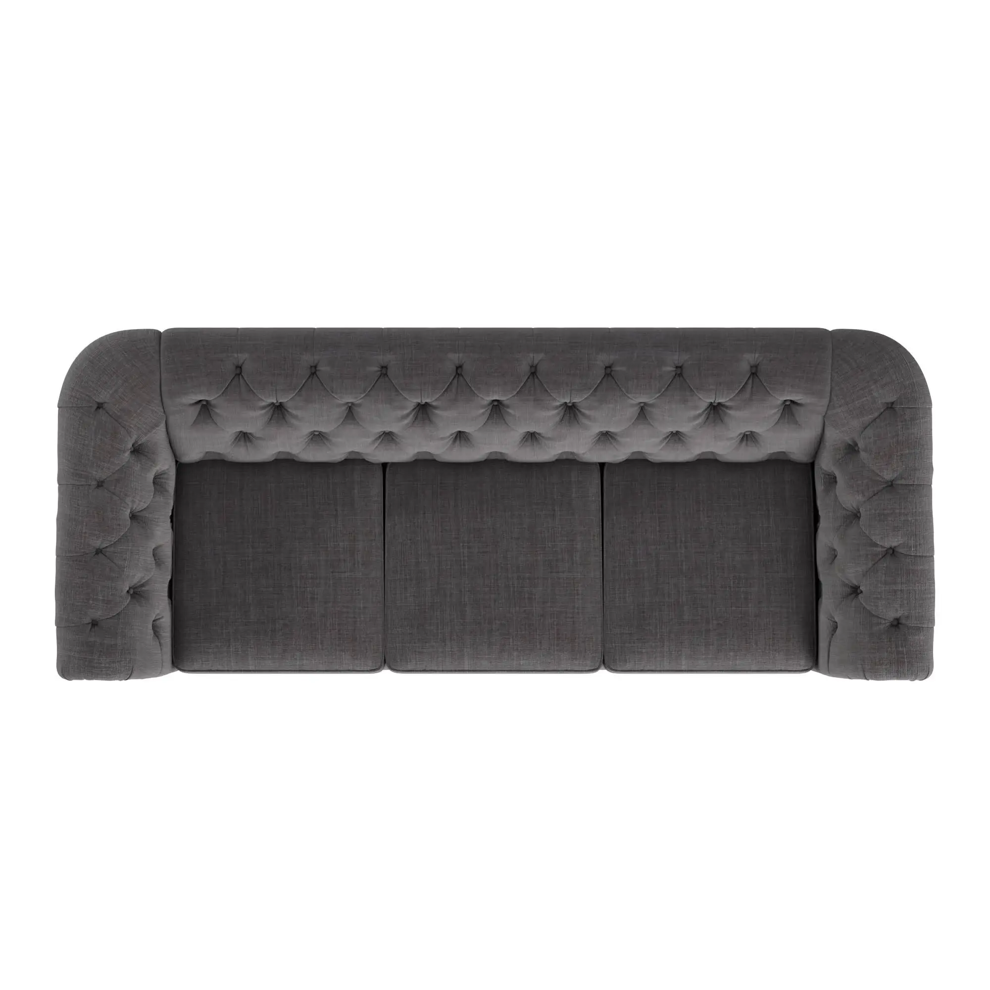 Grey Extra Long Tufted Modular Sofa – furniture