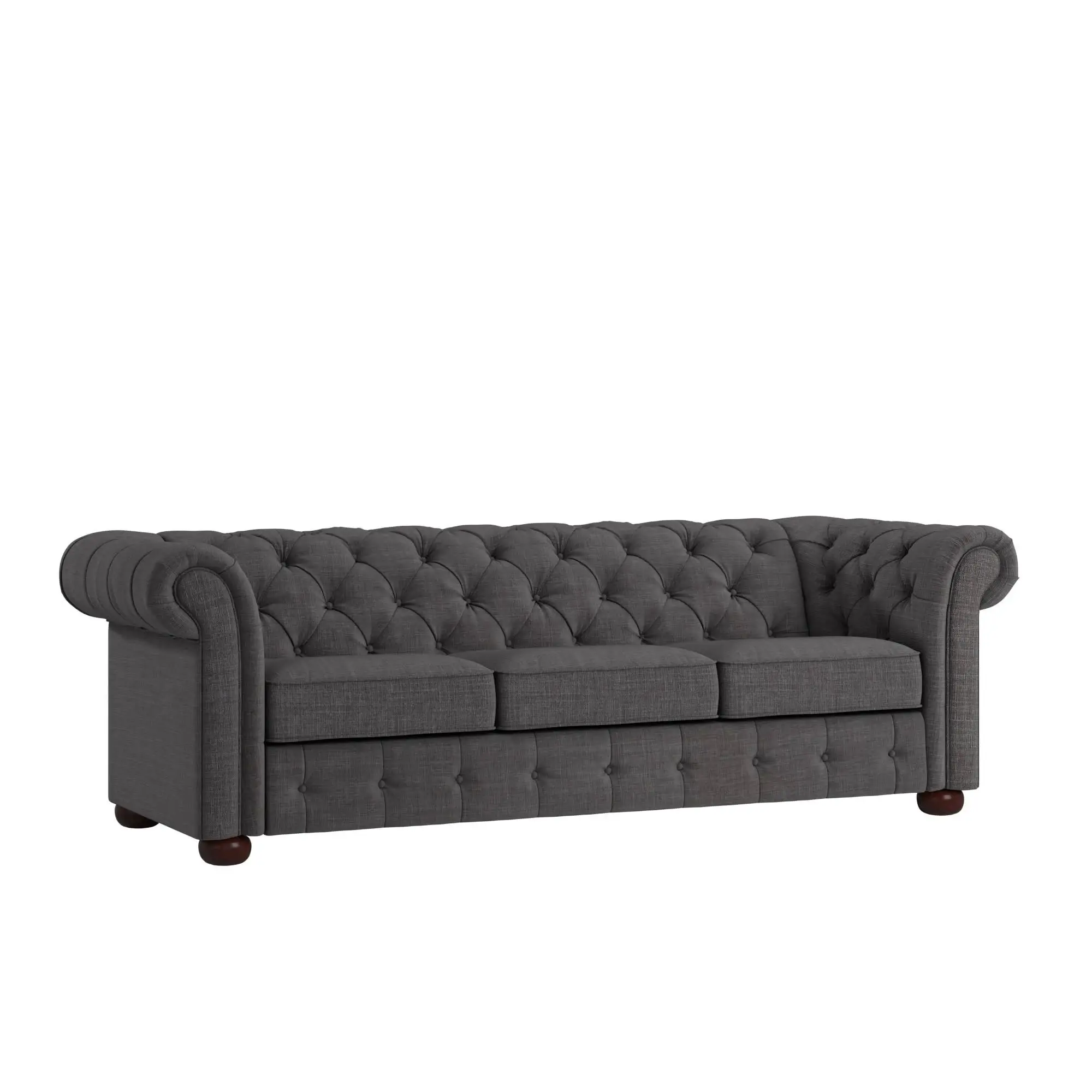 Grey Extra Long Tufted Modular Sofa – furniture