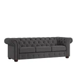 Grey Extra Long Tufted Modular Sofa – furniture thumbnail 6