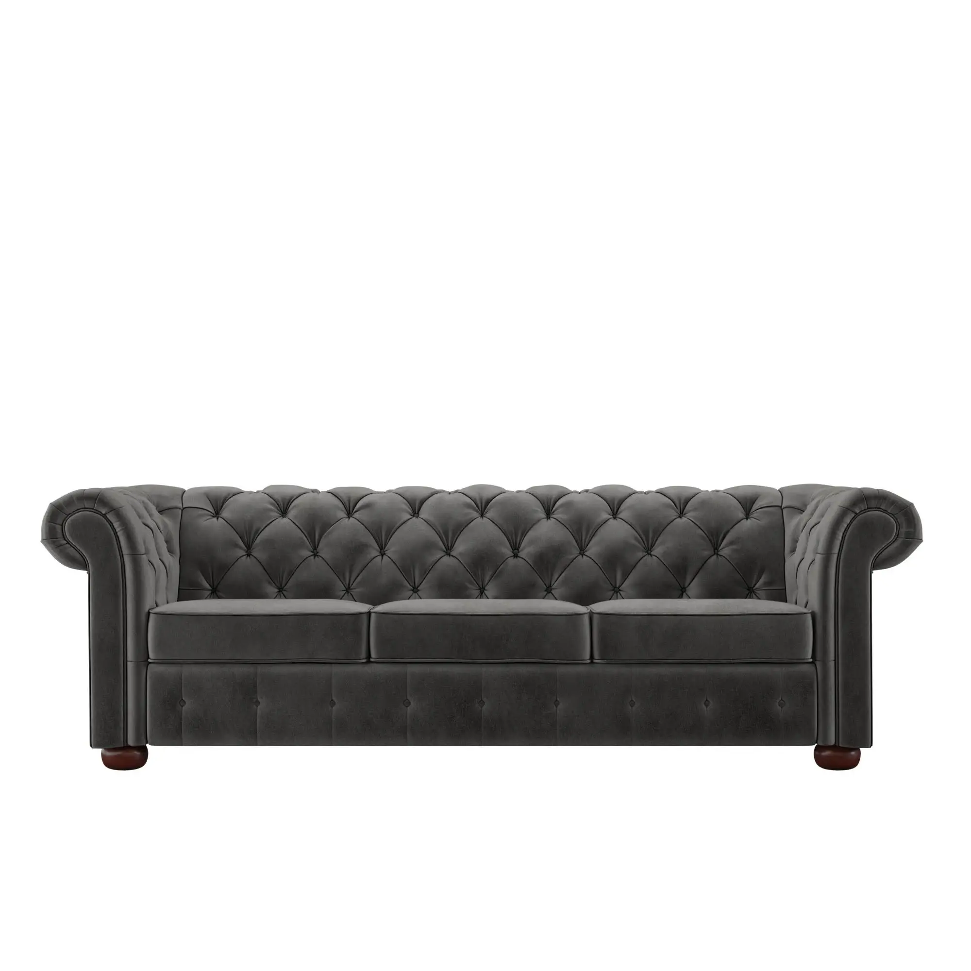Grey Extra Long Tufted Modular Sofa – furniture