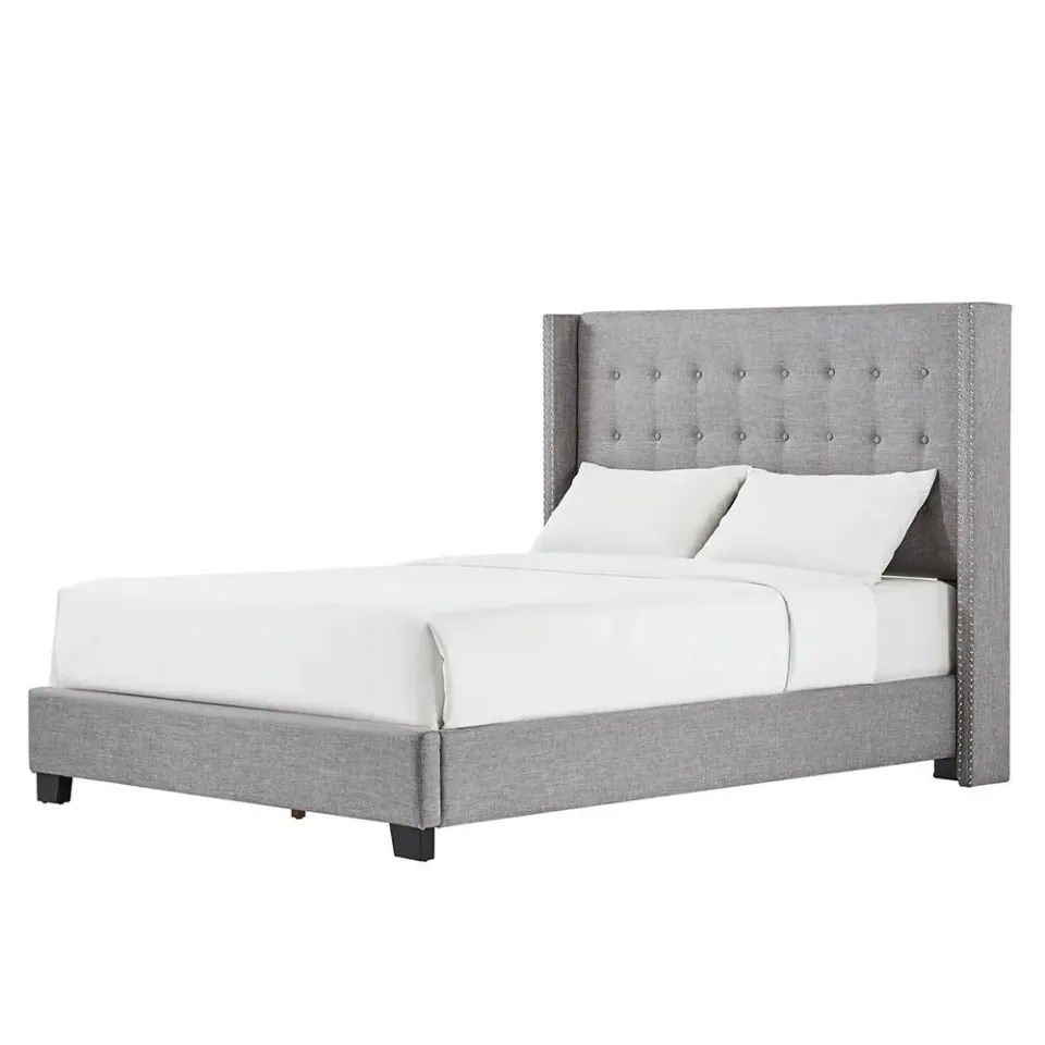 Zavior Melina Tufted Wingback Linen Bed - product image 7