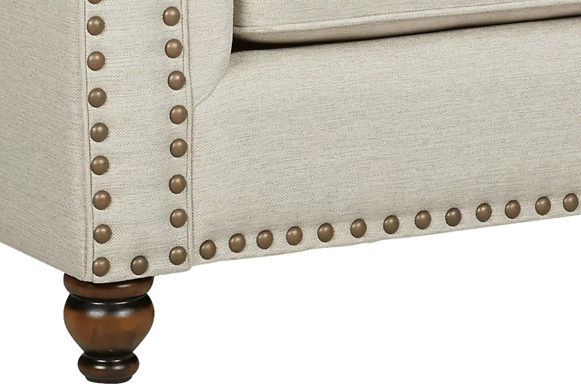 Hersfeld Ivory Fabric Sofa or Loveseat – furniture