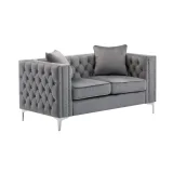 Silver Orchid Winters Velvet Loveseat – furniture thumbnail 2