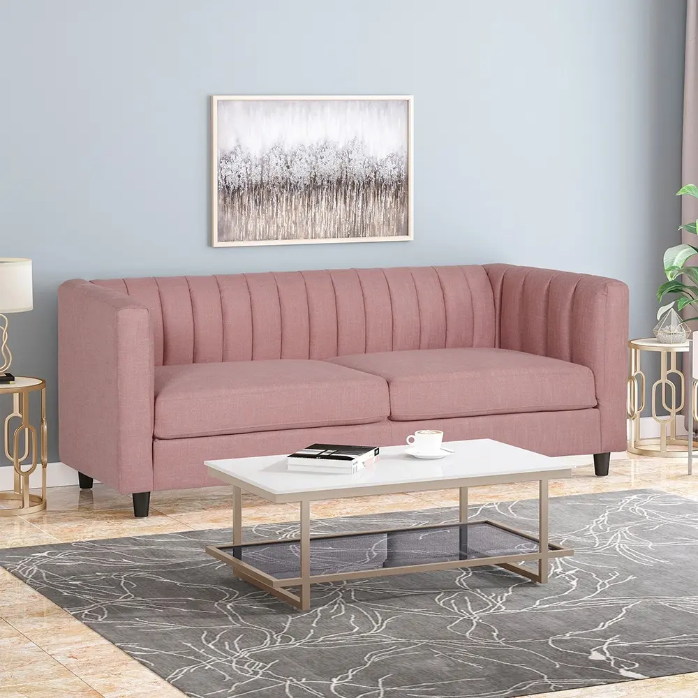Contemporary Channel Stitched 3 Seater Sofa – furniture