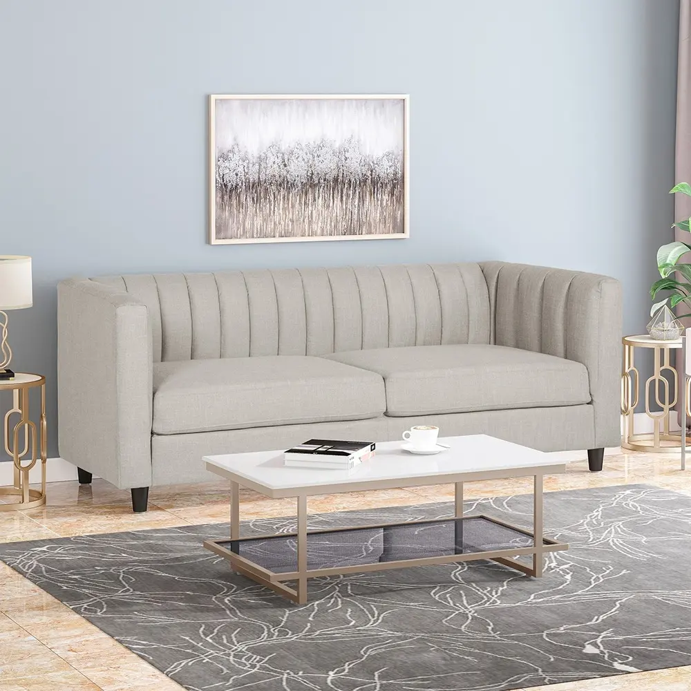 Contemporary Channel Stitched 3 Seater Sofa – furniture