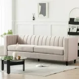 Contemporary Channel Stitched 3 Seater Sofa – furniture thumbnail 5