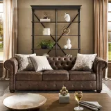 Tufted Scroll Arm Chesterfield Sofa – furniture thumbnail 3