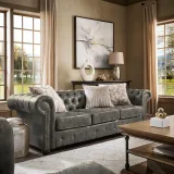Tufted Scroll Arm Chesterfield Sofa – furniture thumbnail 4