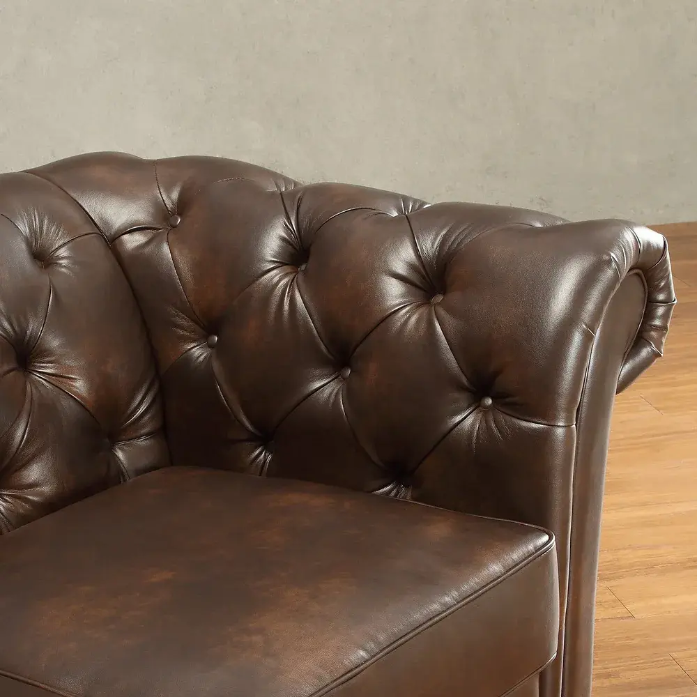 Tufted Scroll Arm Chesterfield Sofa – furniture