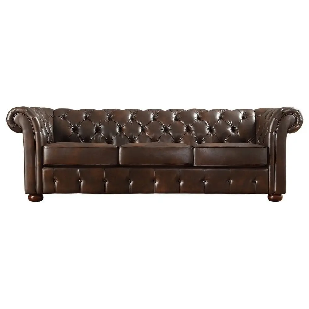 Tufted Scroll Arm Chesterfield Sofa – furniture