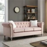 Velvet Tufted Sofa – furniture