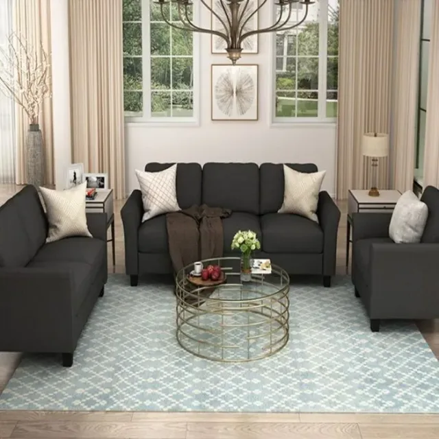Living Room Polyester-blend 3 Pieces Sofa Set – furniture