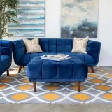 Flared Arm Tufted Velvet 3 Seater Sofa – furniture