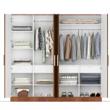 Four Door Wardrobe with Mirror in MDF – furniture thumbnail 1