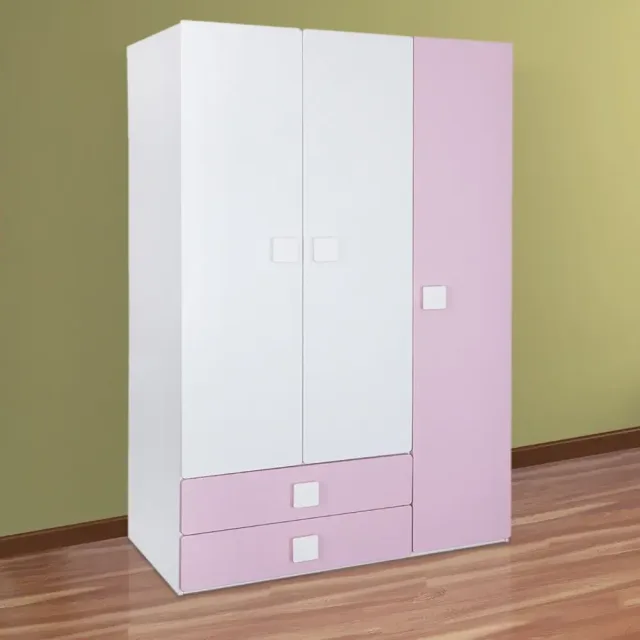 Three Door Wardrobe with Two Drawers – furniture