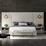 Zavior Glamorous Charcoal Wall Panel Bed thumbnail 3