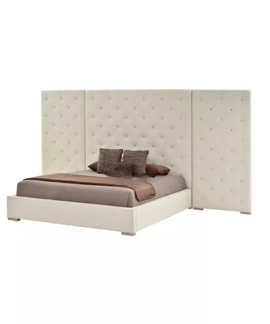 Zavior Glamorous Charcoal Wall Panel Bed