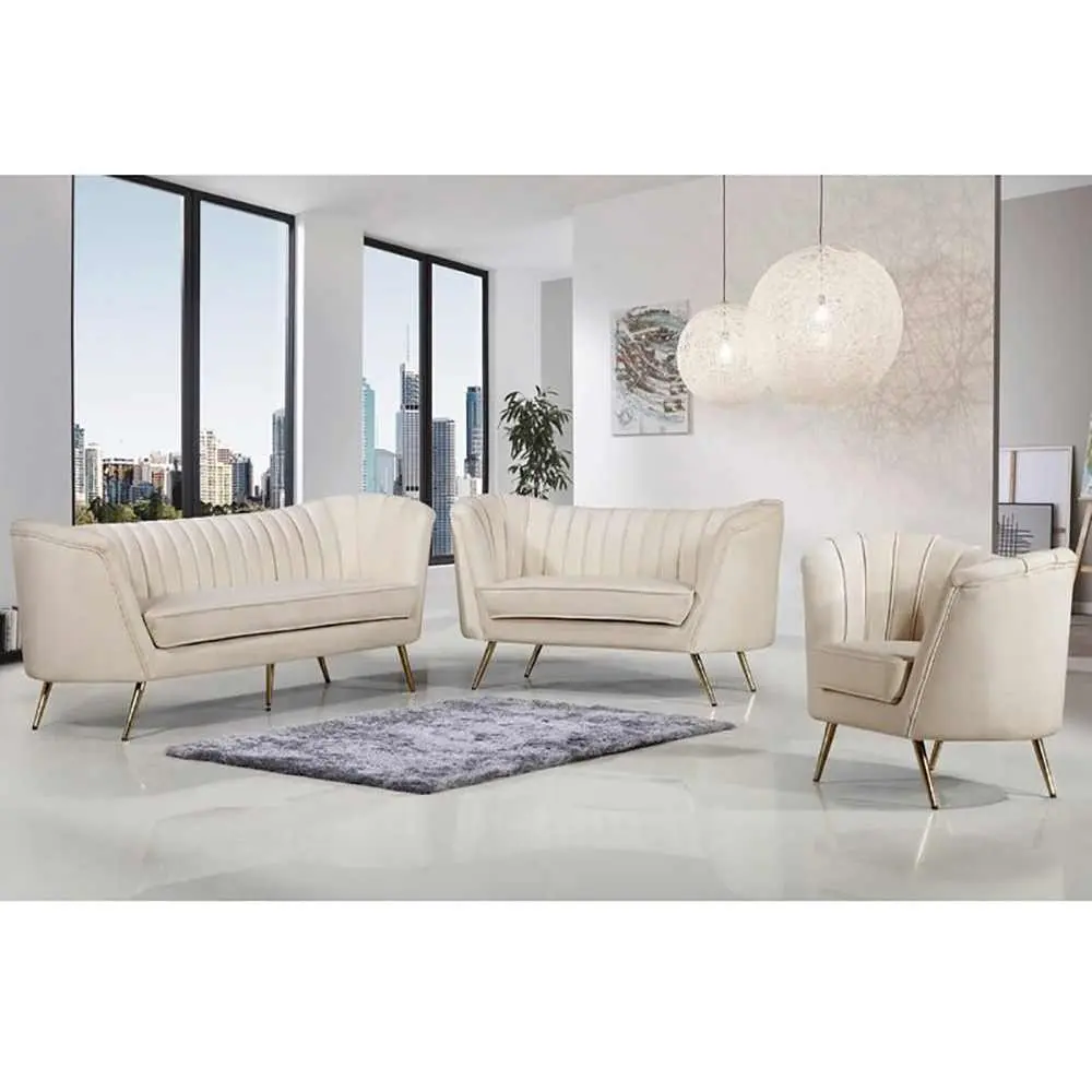 Alexandrea 3 Seater Velvet Sofa – furniture