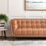 Ardrie PVC Faux Leather Flared Arm Sofa – furniture thumbnail 6