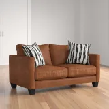 Hubbardston Faux Leather Square Arm Loveseat – furniture thumbnail 2