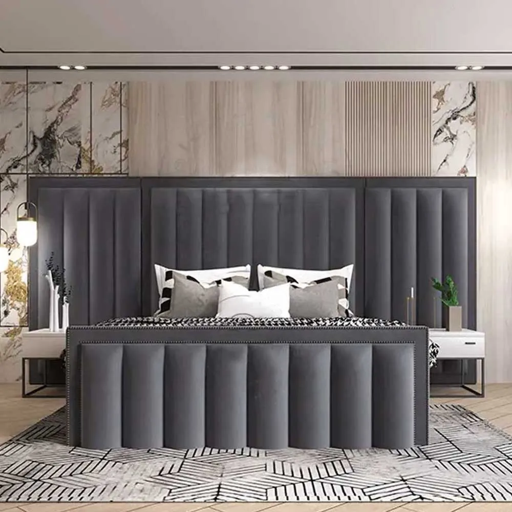 Zavior Velvet Upholstered Platform Bed