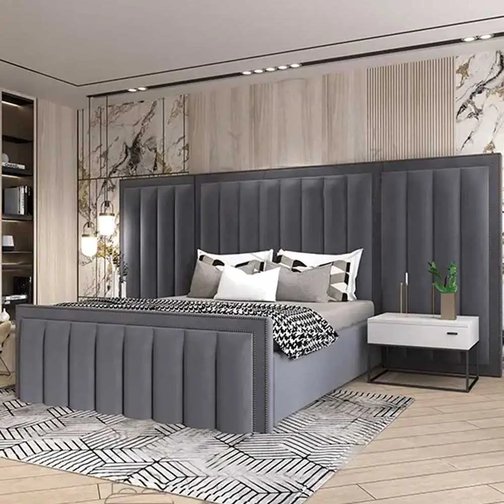 Zavior Velvet Upholstered Platform Bed