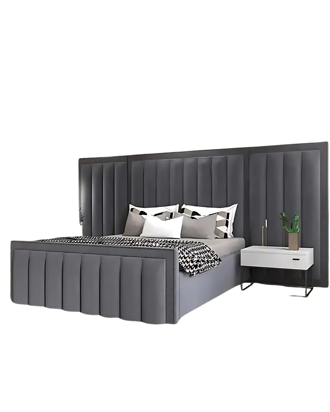 Zavior Velvet Upholstered Platform Bed