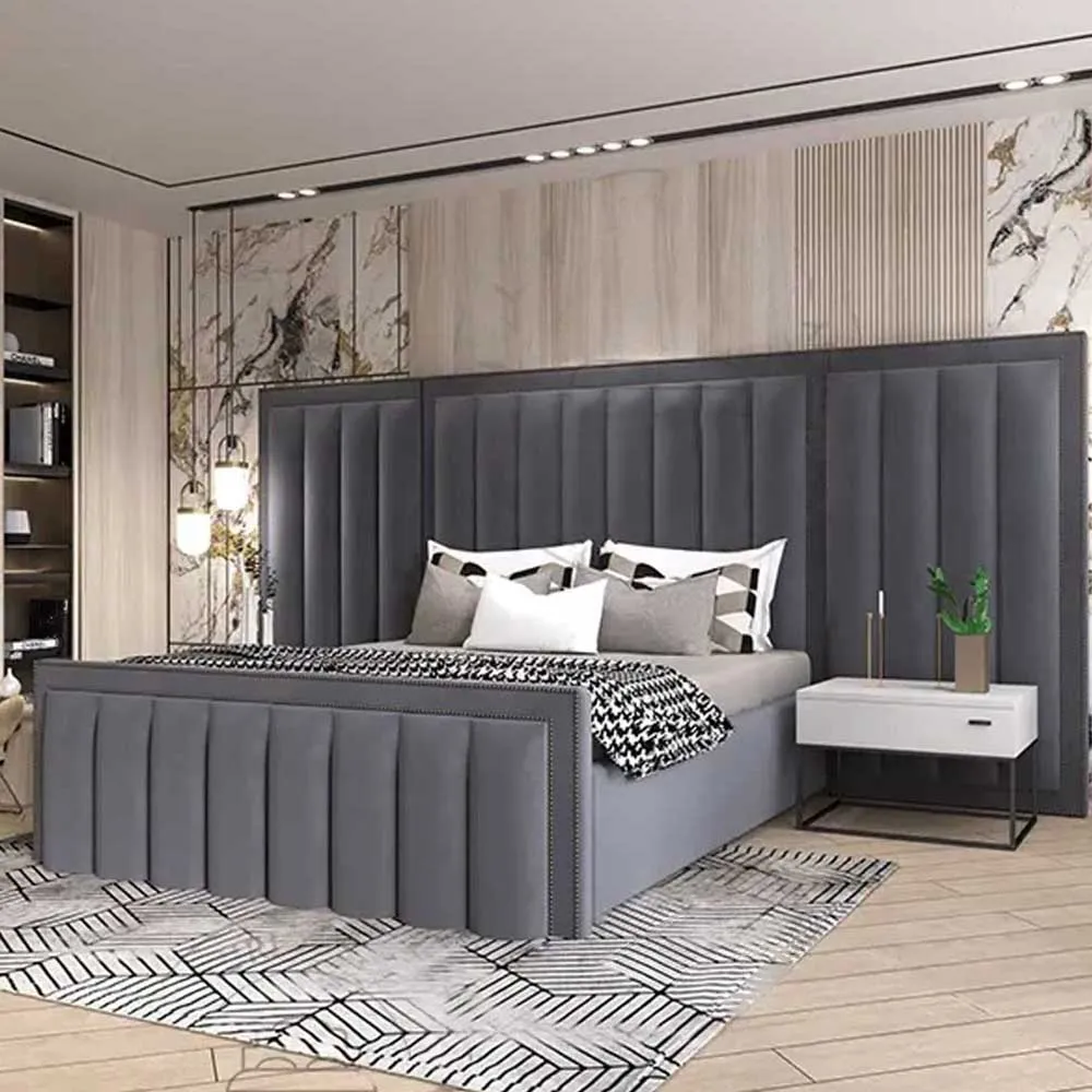 Zavior Velvet Upholstered Platform Bed