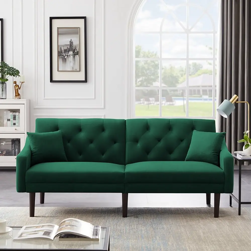 Malek Velvet Square Arm Sofa – furniture