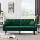 Malek Velvet Square Arm Sofa – furniture thumbnail 3