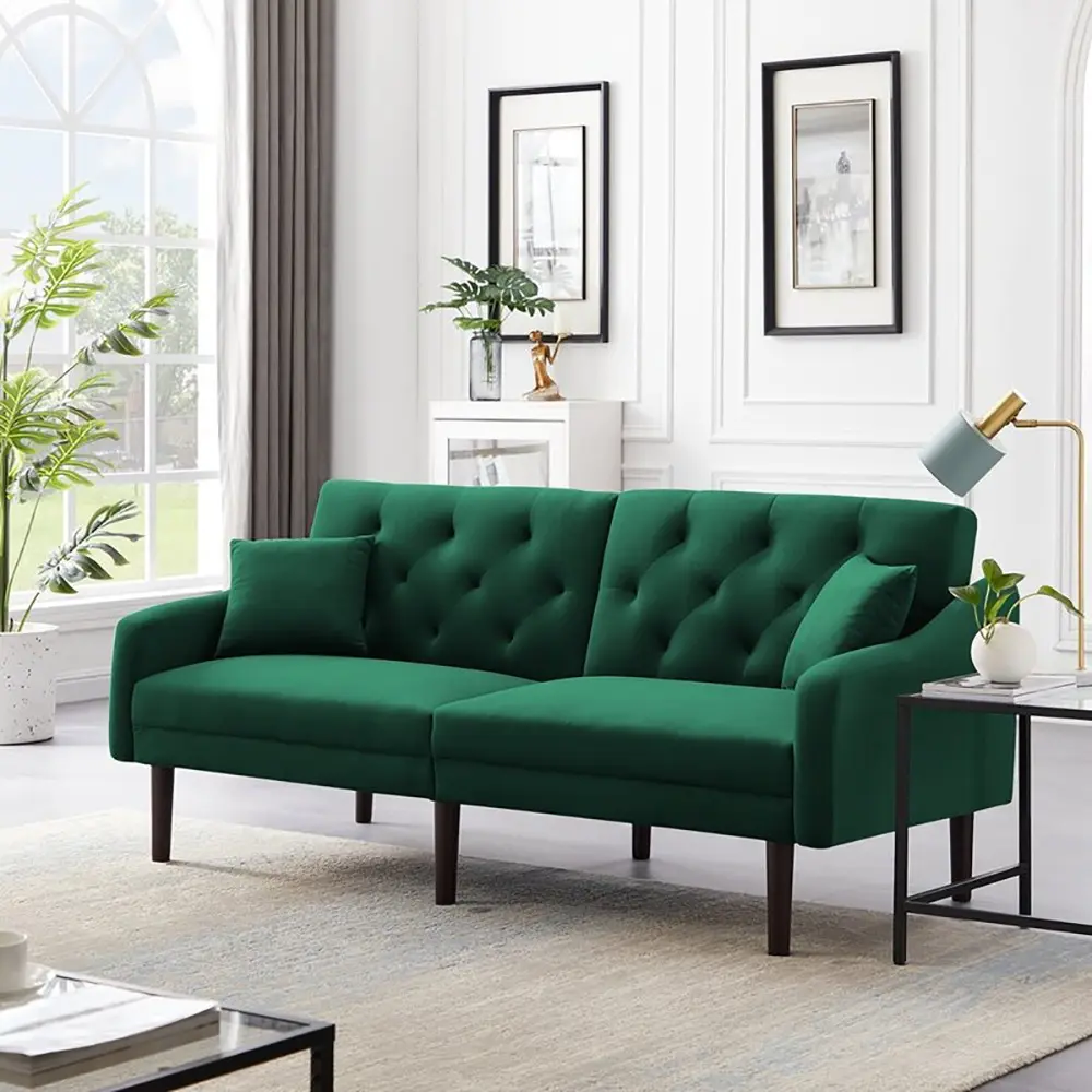 Malek Velvet Square Arm Sofa – furniture