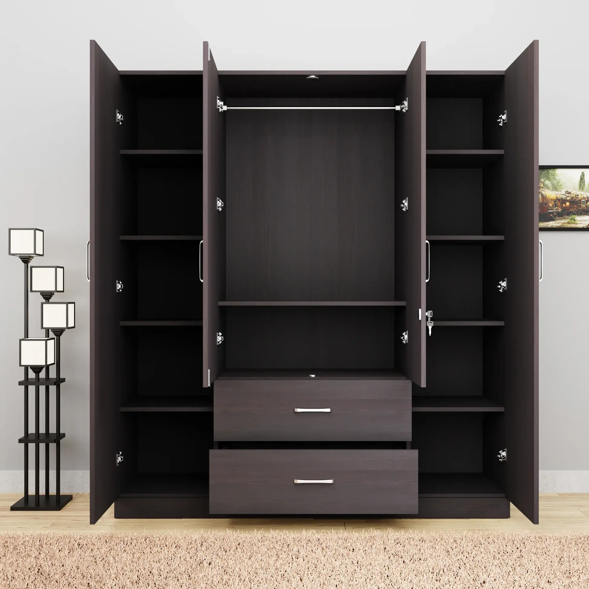 Zaviour Furniture Linch 4 Door Wardrobe – furniture