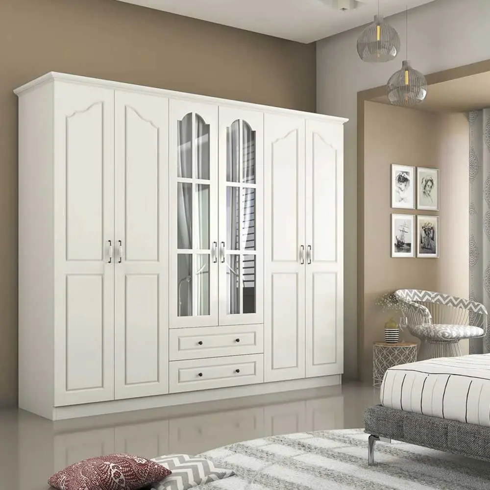 Bozeman 6 Door Wardrobe with Drawers – furniture