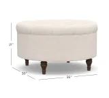Zavior Tufted Round Storage Ottoman – furniture thumbnail 3