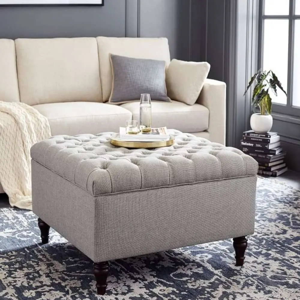 Tufted Square Ottoman – furniture