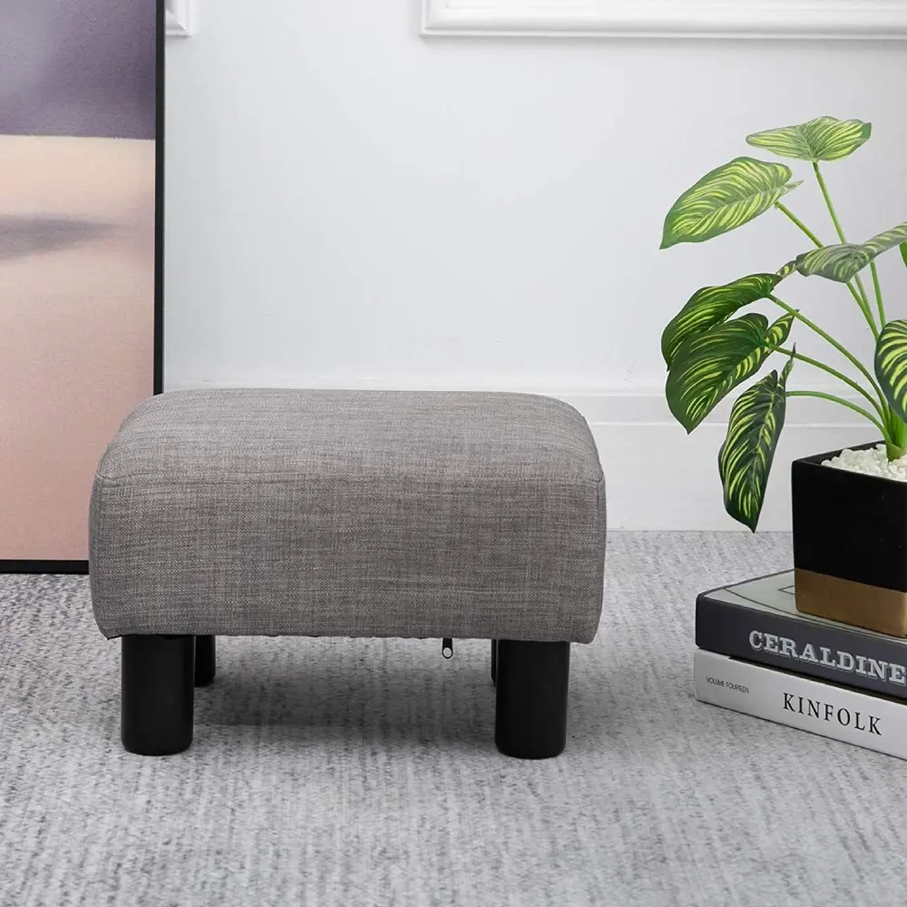 Chaparro Modern Linen Footrest – furniture