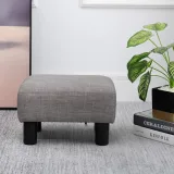 Chaparro Modern Linen Footrest – furniture thumbnail 1