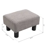 Chaparro Modern Linen Footrest – furniture thumbnail 7