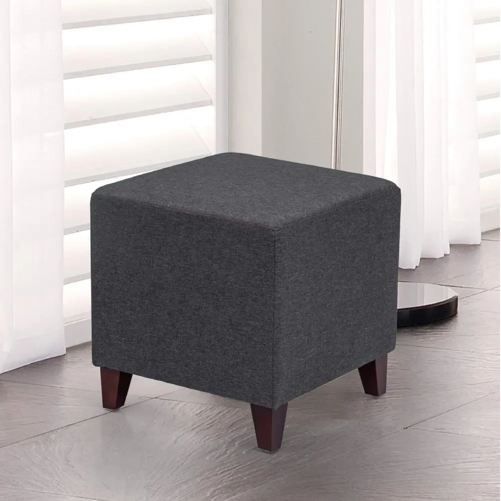 Simple British Style Cube Ottoman Footstool, – furniture