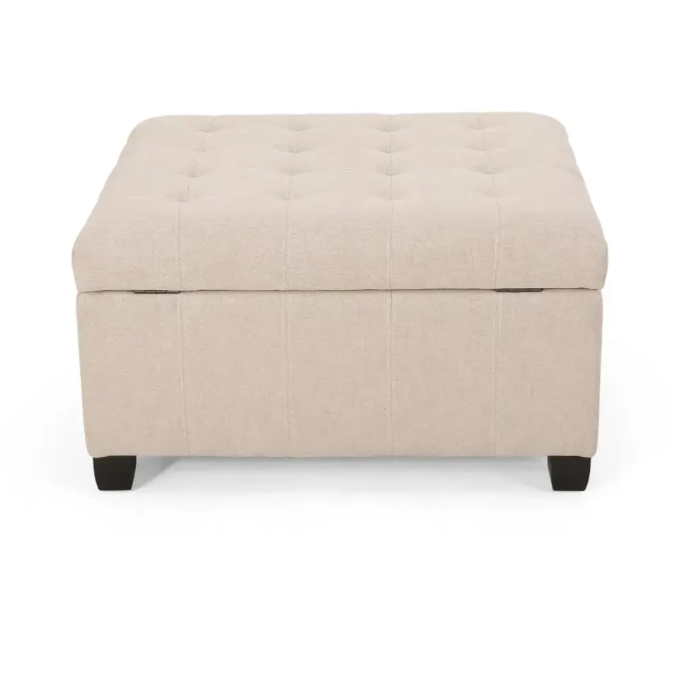 Isabella Tufted Storage Ottoman – furniture - product image 3