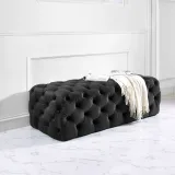 Jumbo Velvet Deep-tufted Ottoman – furniture thumbnail 2