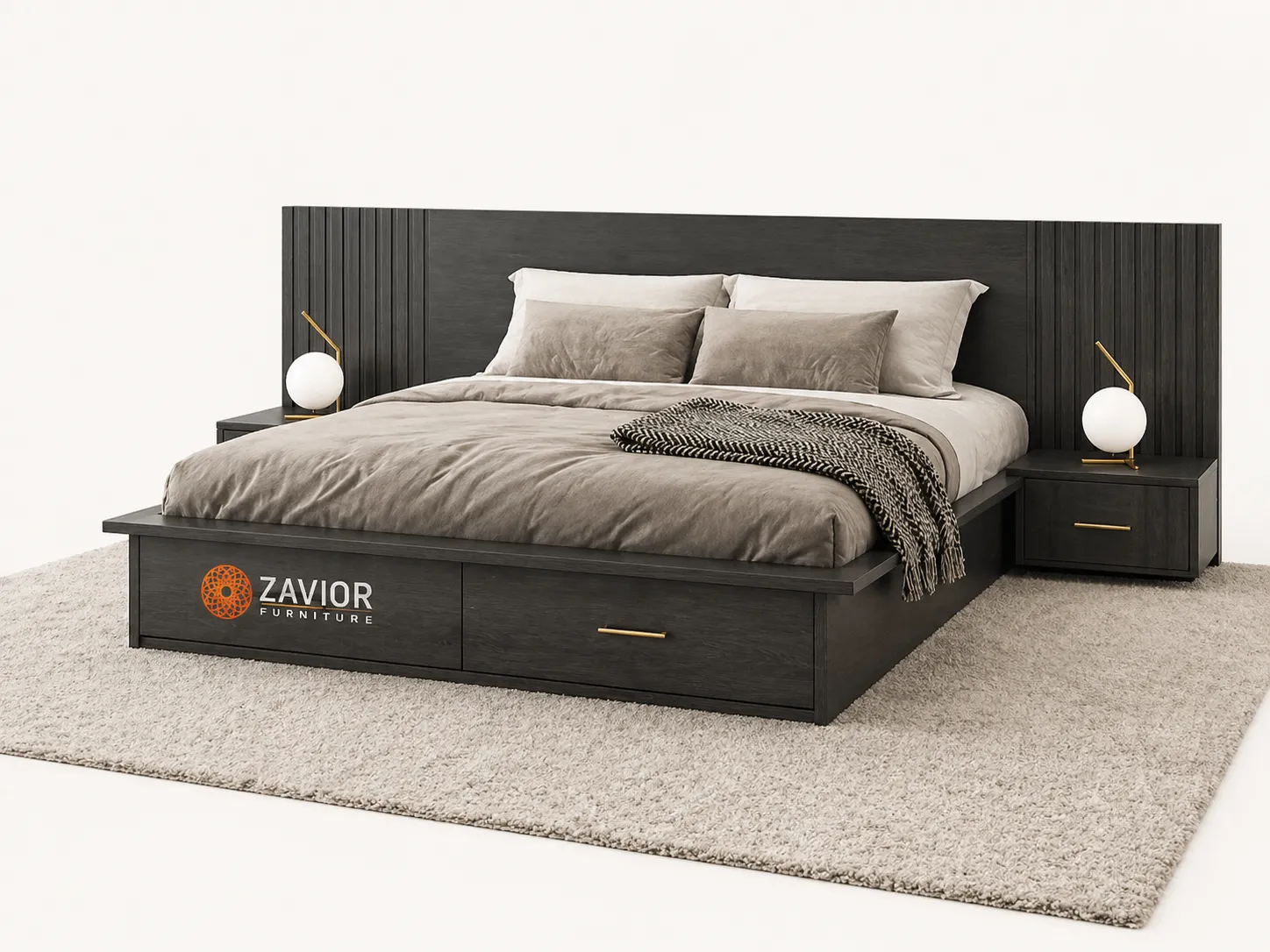 Zavior Manchester Platform Storage Bed Set