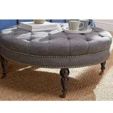 Tufted Round Ottoman Bench – furniture thumbnail 4
