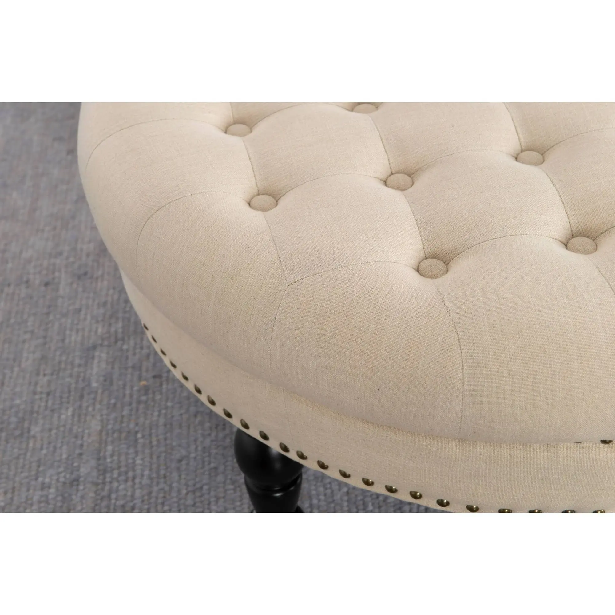 Tufted Round Ottoman Bench – furniture