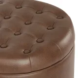Carson Round Button-Tufted Storage Ottoman – furniture thumbnail 4