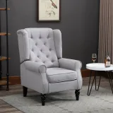 Guanta Tufted Accent Chair with Wooden Legs – furniture thumbnail 2