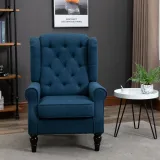 Guanta Tufted Accent Chair with Wooden Legs – furniture thumbnail 1