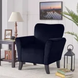 Harelbeke Navy Blue Velvet Arm Chair – furniture thumbnail 1