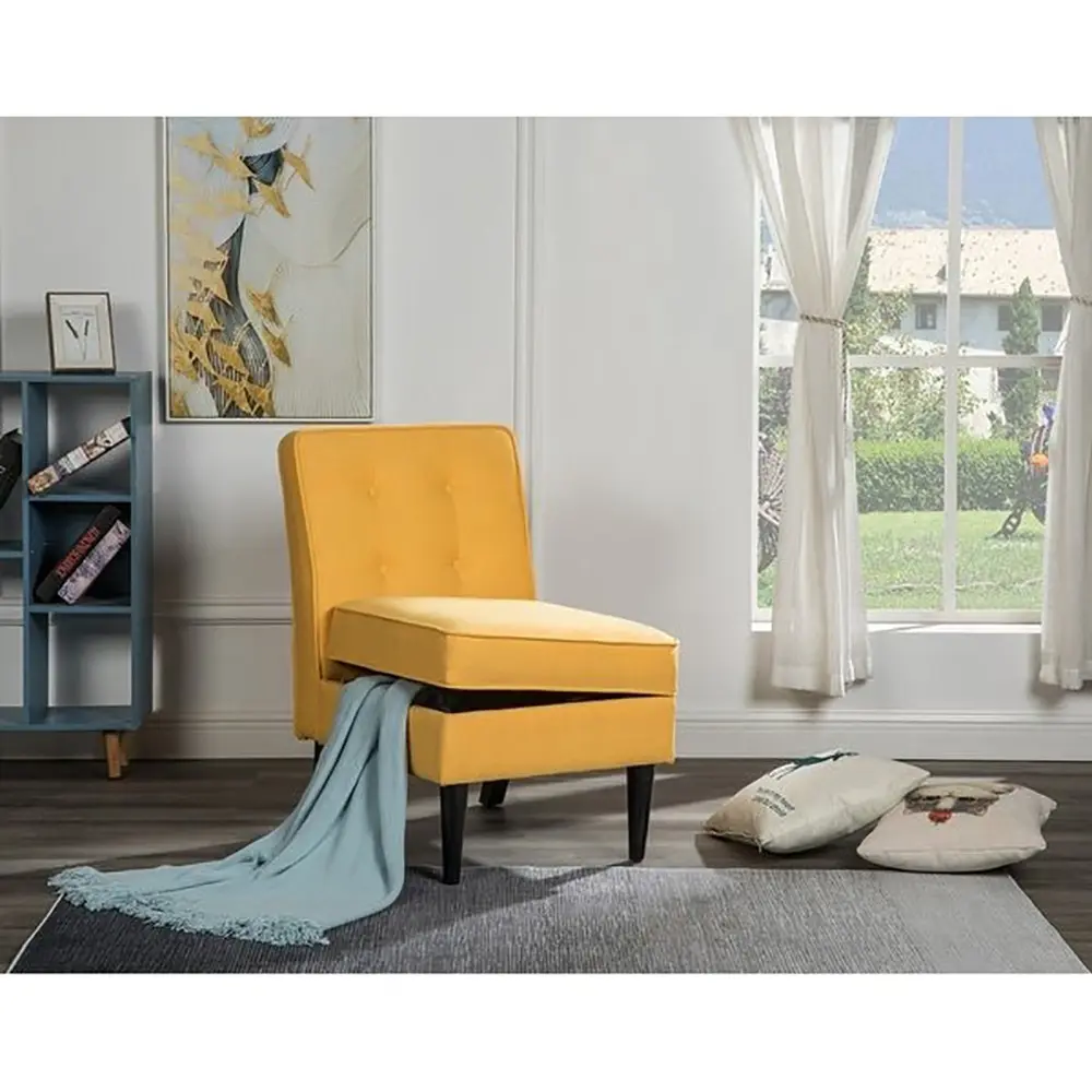 Oliver Polyester Fabric Storage Accent Chair – furniture